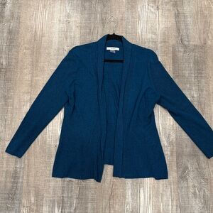 TanJay Deep Blue Open Front Cardigan